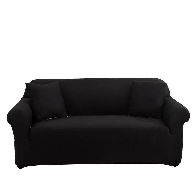Premium Solid Color Elastic Sofa Cover Four Seasons Stretch Couch Cover Universal Single Double Seat Protector Luxury Home Decor