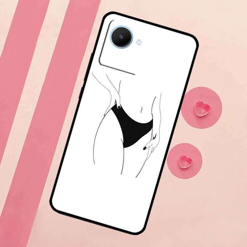 Woman Body Line Art For Realme C71 C55 C53 C67 C75 C61 C33 C63 C51 C65 10 11 12 13 14 15 Pro Plus GT7 Pro Case