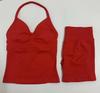 JYL Seamless Backless Two Piece Set Padded Halter Top Fitness Shorts