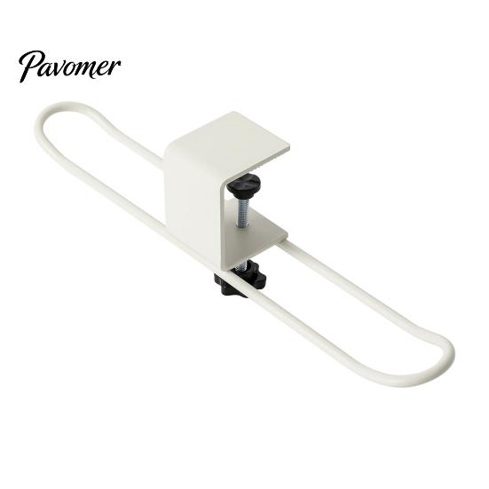 Easy Install Desk Rack Clamp-On Storage Hook, Adjustable No Punch Durable Carbon Steel Desktop School Bag Hook Organizer, Space Saving for Bags