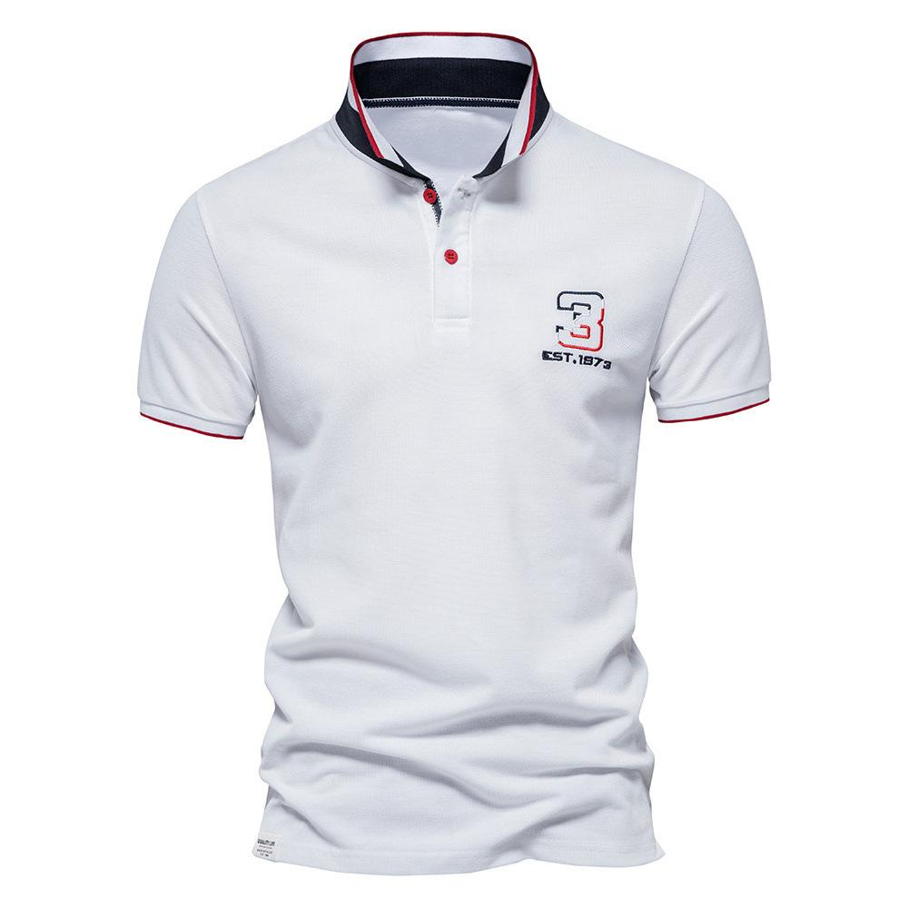 

Polo Shirt Men Short Sleeve Spring Summer New Cotton XXL белый