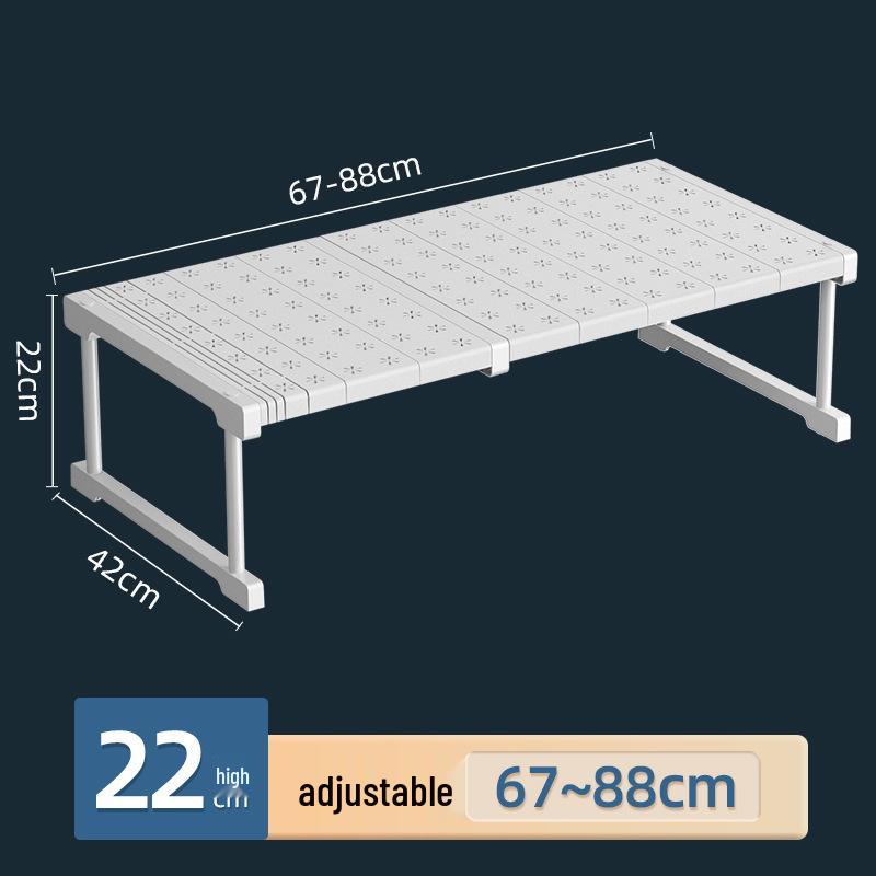 Retractable Nail-Free Storage Rack for Wardrobes and Cabinets