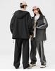 Men's Autumn Color Block Striped Windbreaker & Waterproof Hiking Pants Set