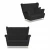 Sofa Canapé Bergère Rene Estella Scandinave Noir Velours Côtelé