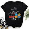 Kreslená trička 2025 s potiskem Mickeyho a Minnie, tričko s grafikou z dovolené v Disneylandu, módní dámská ležérní trička s krátkým rukávem, topy