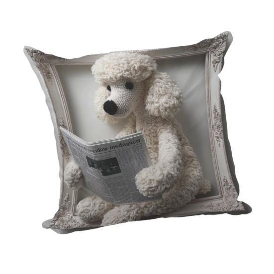 3D Animal Cushion Cover Imitation Embroidery Pillowcase Dog Alpaca Zippered Throw Pillow Cover for Home Farmhouse Couch Sofa Bed