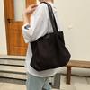 New Trendy Canvas Tote Bag Women's Shoulder Bag Fashionable Urban Style Large Capacity