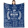 Spanish Dad To Son Retro Blanket - Fleece & Flannel | Soft Skin-Friendly Lightweight | Sofa Throw | Thoughtful Son Gift