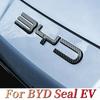 ABS Chrom Auto Front Stoßstange Emblem Abzeichen Aufkleber Schwarzes Carbon Logo Refit Aufkleber Für BYD SEAl EV DMi 2023 2024 2025 Zubehör