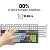 HXSJ V600B For Gaming 96 Keys Wired Keyboard RGB Backlit Mechanical Feel Membrane Keyboard