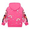 Kids Girls POP Singer Rumi Zoey Mira Printed Casual Hooded Zipper Long Sleeves Jacket Coat