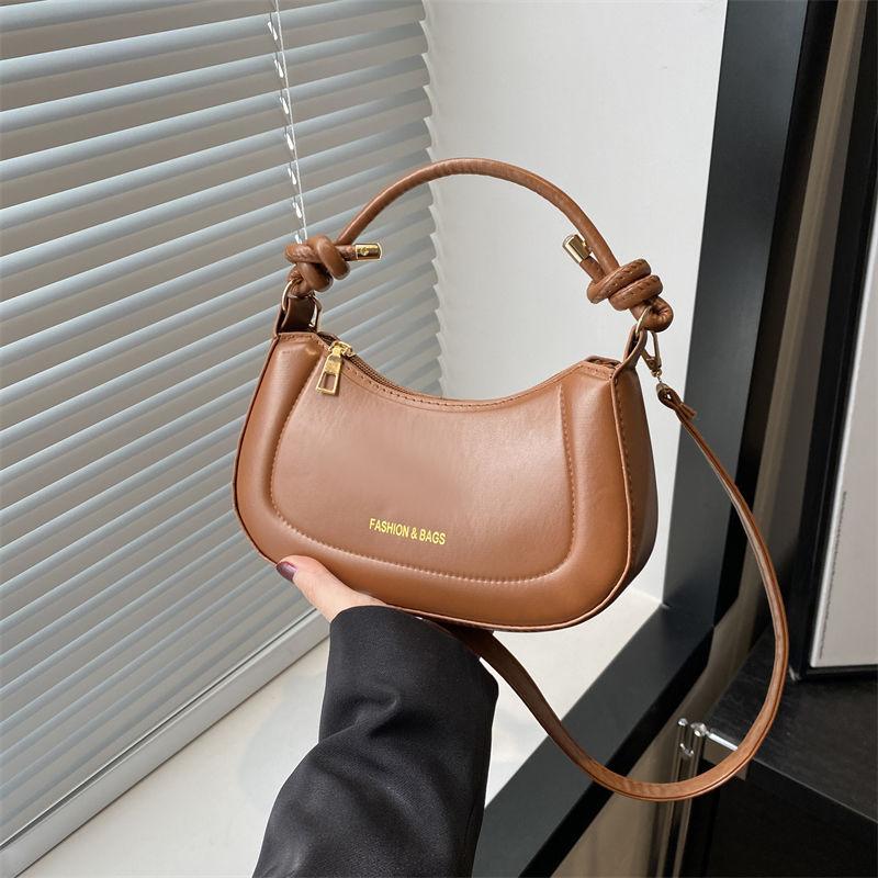 Korean niche saddle bag women's 2025 new trendy high-quality texture shoulder crossbody versatile portable underarm bag