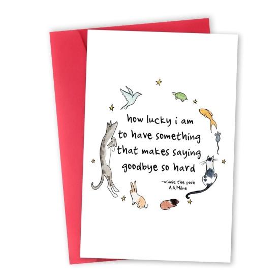 Pet Sympathy Card Dog Loss Condolence Card Doggy Bereavement Card for Dog Lover