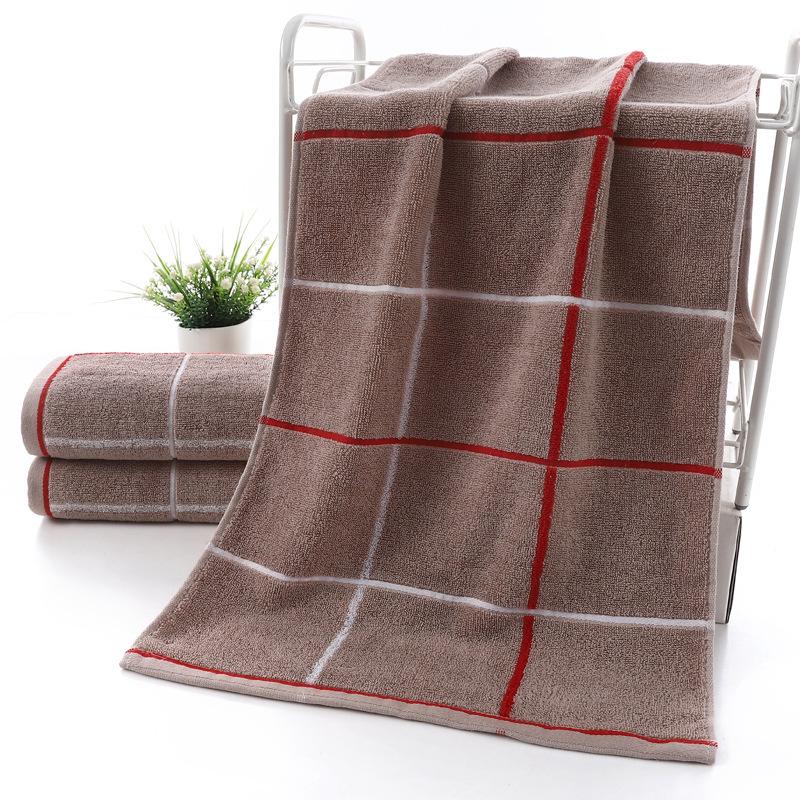Besticktes Baumwollhandtuch 40×90 für Bad, Sport & Fitness – Langes, Schweißabsorbierendes Streifendesign
