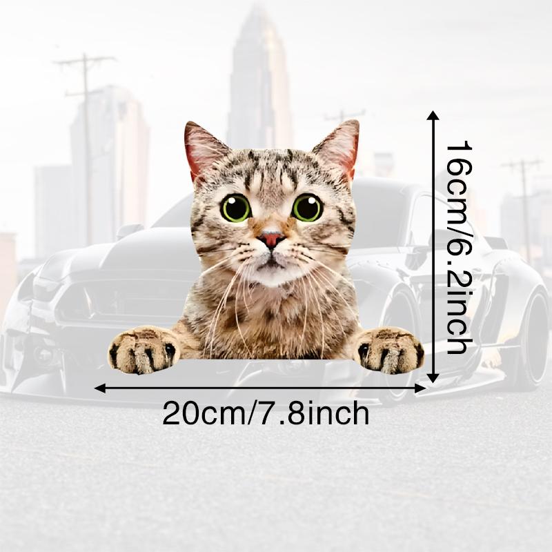 

20x16 см Милая Веселая Креативная Наклейка на машину с кошками, Декоративная Наклейка для Электромобиля, Мотоцикла, Скрывающая царапины 20x16cm