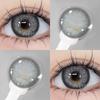 Eyeshare 1 Pair Miki Brown Contact Lenses Colored Lens Soft Contacts With Case Yearly Makeup