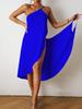 Neues einfarbiges sexy Damen-Trägerkleid 15 Farben 8 Größen Strandkleid für Damen