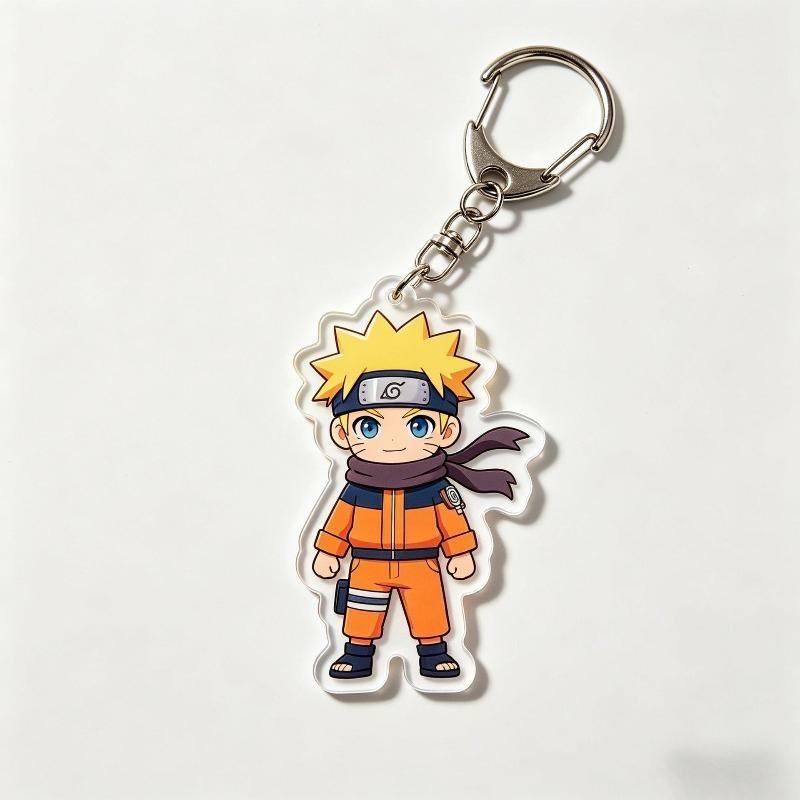 Cute Cartoon Ninja Acrylic Keychain Kawaii Anime Style Single Character Pendant Transparent Charm Bag Car Hanging Adult Fan Gift