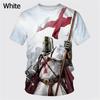 Fashionable Retro Templar 3D Printed Men's T-shirt Summer Casual Street Wear Couple T-shirt Short Sleeved Top