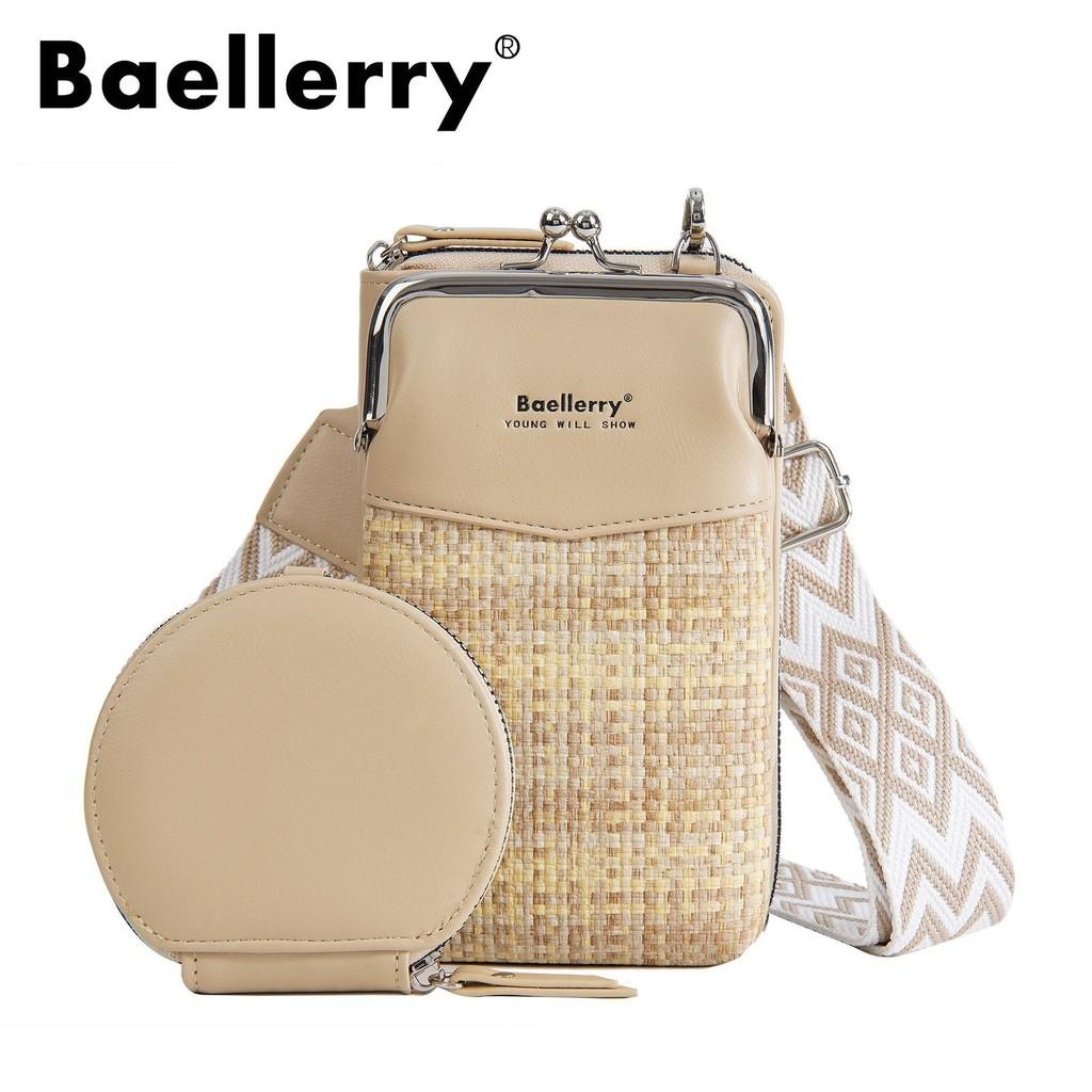 Baellerry Phone Crossbody Bag With Contrasting Colors And Pu Material For Daily Use