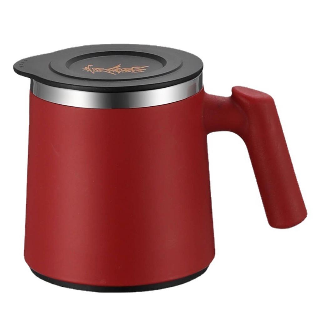 Sturdy 420ml Mug Sturdy Anti Slip Handle Thermal Cup Eak Proof Sealed Lid Rustless Steel Insulated Cup Hot Water Storage