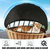 Dark Cloth Pet Bike Basket Cover, Corner Cord Shade Panel for Open Basket Travel and Quick Put-Away Between Pauses