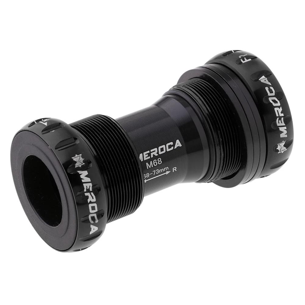 MTB Mountain Bike Bottom Bracket BSA BB 68/73mm 24/24mm Screw-in Center Bicycle Integrated Hollow Bottom Bracket shaft чёрный