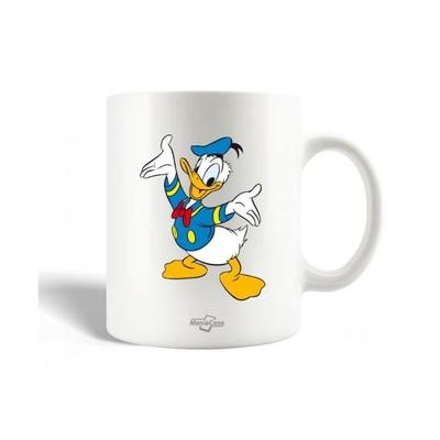 Keramický hrnček - Donald Duck - 30cl - Vhodný do umývačky riadu - Biely - Okrúhly