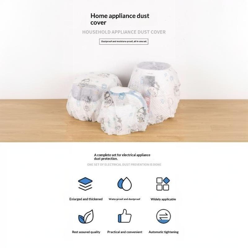 Large Nonwoven Home Appliance Dust Cover 10PCS Thickened Washable Fan Protector for Household Daily Dust Prevention