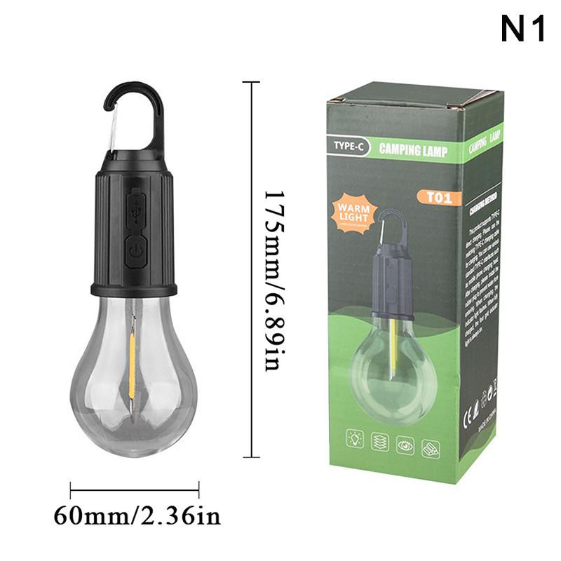 Outdoor Usb Rechargeable Led Lamp Bulbs High Brightness Emergency Light Hook Up Camping Fishing Portable Lantern Night Lights