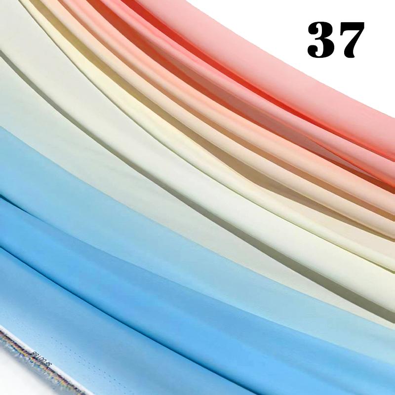 100x150cm Gradient Rainbow Fabric Ancient Style Sewing Hanfu Dress Stage DIY Costume Hanfu Silky Dress Stage Garment