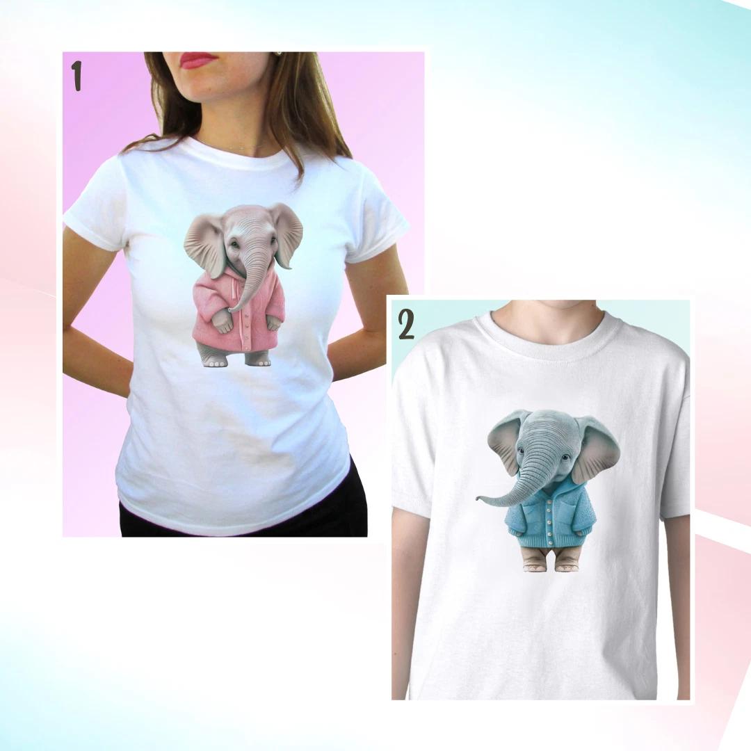 

Elephant kids boys T-Shirt funny tee calf art top animal gift s s kids baby sizes 120