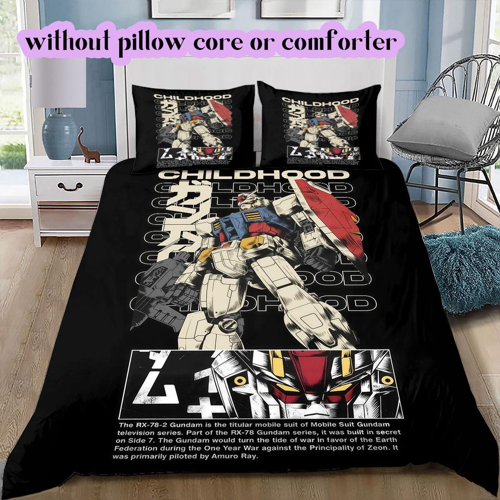 Pilot Your Dreams Gundam RX-78-2 Printed Duvet Cover and Bedding Set, Various Sizes