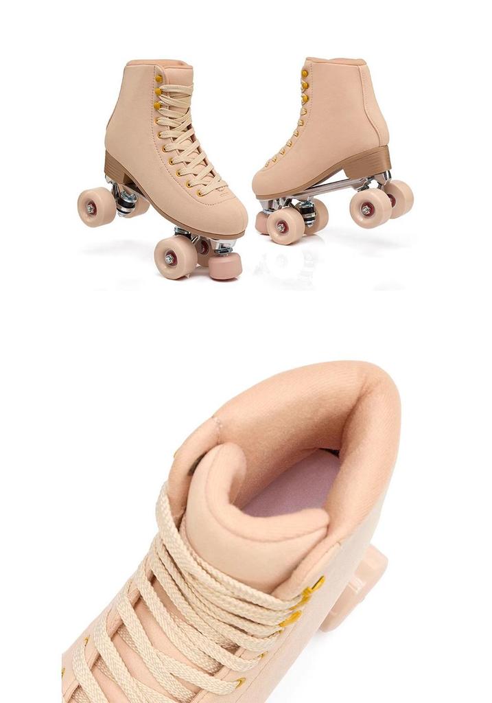 In Stock: New Fashion Professional Double Row Roller Skates – Breathable, Wear-resistant, Non-slip, Inline 4-Wheel Surface.