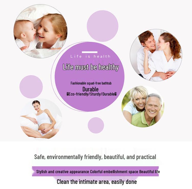 Squat-Free Bidet Sitz Bath Basin for Elderly, Postpartum & Pregnant Women, Male & Female Care.