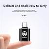 Car Interface Mini Converter Type-C To USB 3.0 Charging Adapter Sticker for VW GTI Polo Golf Passat Tiguan Jetta T-ROC MK6 MK7 RB6