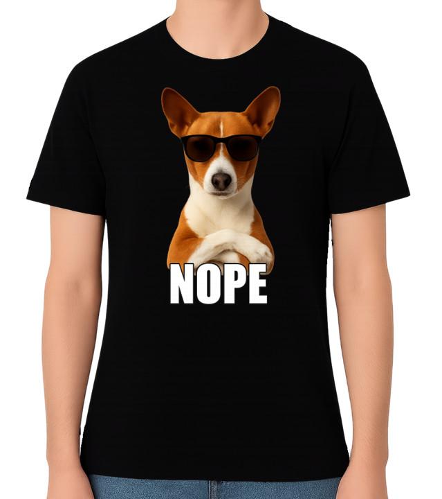 

Упрямая собака басенджи Нет Унисекс футболка M