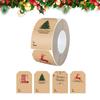 300pcs/Roll Christmas Writable Self-Adhesive Labels Multi - Purpose Holiday Gift Packaging Daily General Labels