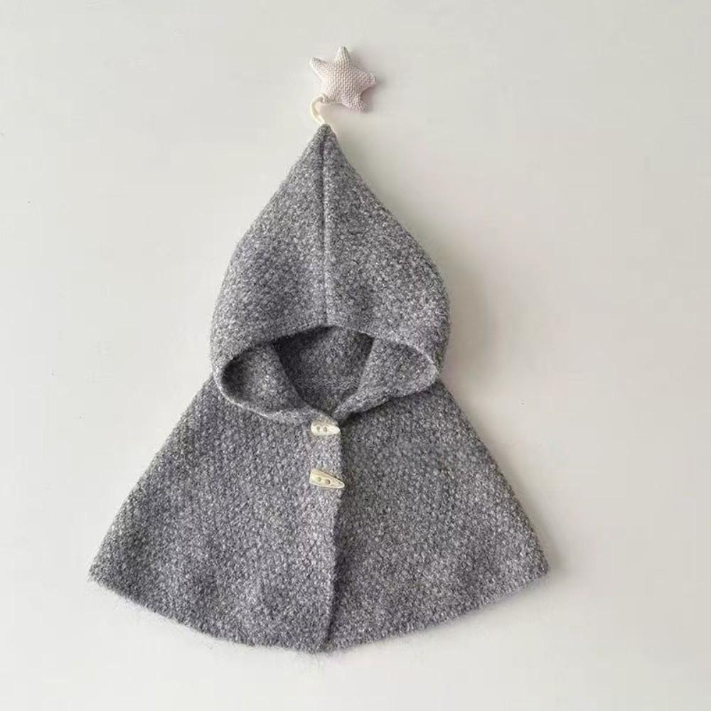 Windproof Kids Hooded Cloak Star Toddler Pullover New Hooded Cape Jacket for Toddlers