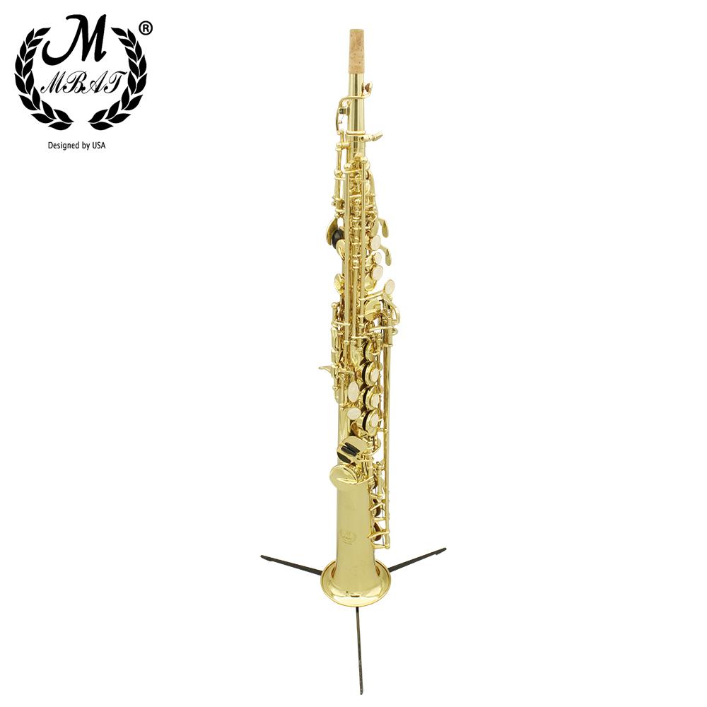 M MBAT Saxophone Stand Shelf Foldable Tripod Holder Soprano Sax Rack Saxophone Accessories Woodwind Musical Instrument Stand