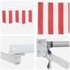 Electric Retractable Awning Red and White 4.5 * 3 M