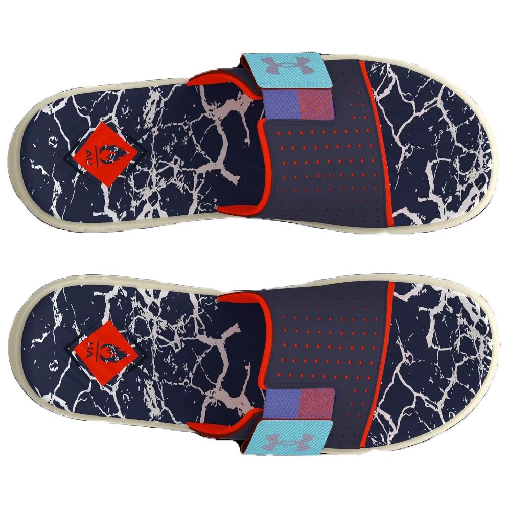 Under Armour Mercenary Comfortable Lightweight Silent Slide Sandals Unisex Sandals Navy-Blue 3027252-103