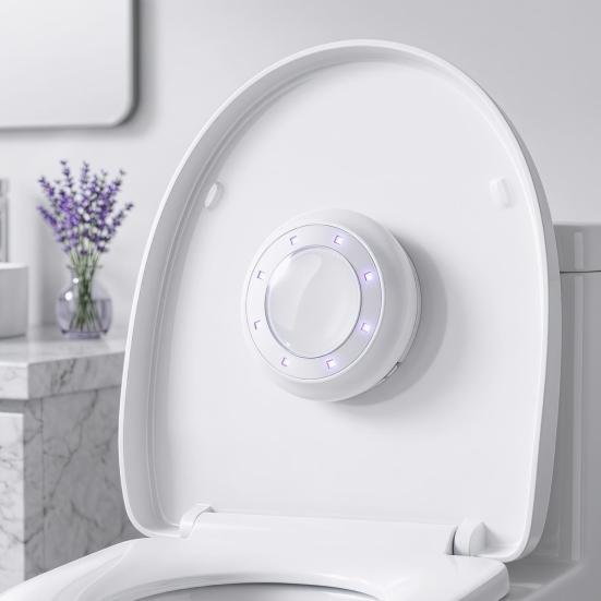 Toilet UV Cleaner with 8 UV-C LEDs Toilet Sterilization Lamp Automatic UV Toilet Light Toilet Hygiene UV Device for Home Closet Bathroom Hotel Room