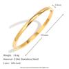 MamacitaSlay 4mm 5mm 6mm 8mm Gold Plated Silver Color titanium bangles Bracelets Daily trendy women's stainless steel jewelry