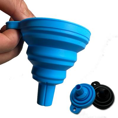 Entonnoir universel en silicone pour moteur de voiture, pour liquide de lave-glace, pliable et portable, pour vidange d'huile moteur et d'essence