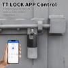 Heavy Duty Fingerprint Padlock with APP Waterproof Smart Lock with Key for Warehouse Fence Outdoor Gate Rechargeable