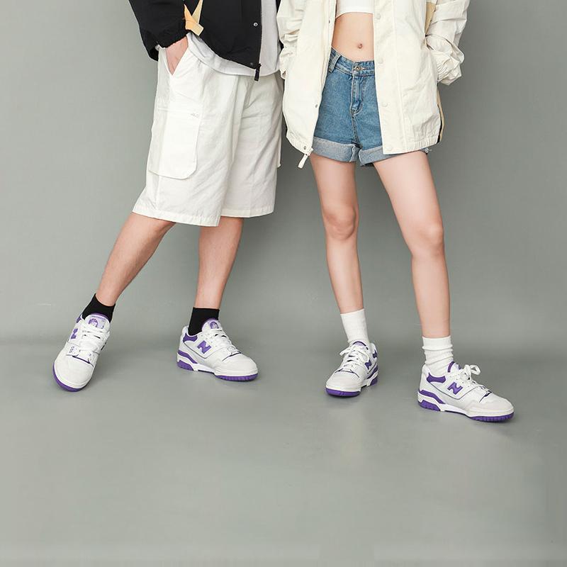 New Balance 550 White Purple Unisex Sneakers Prism-Purple BB550WR1