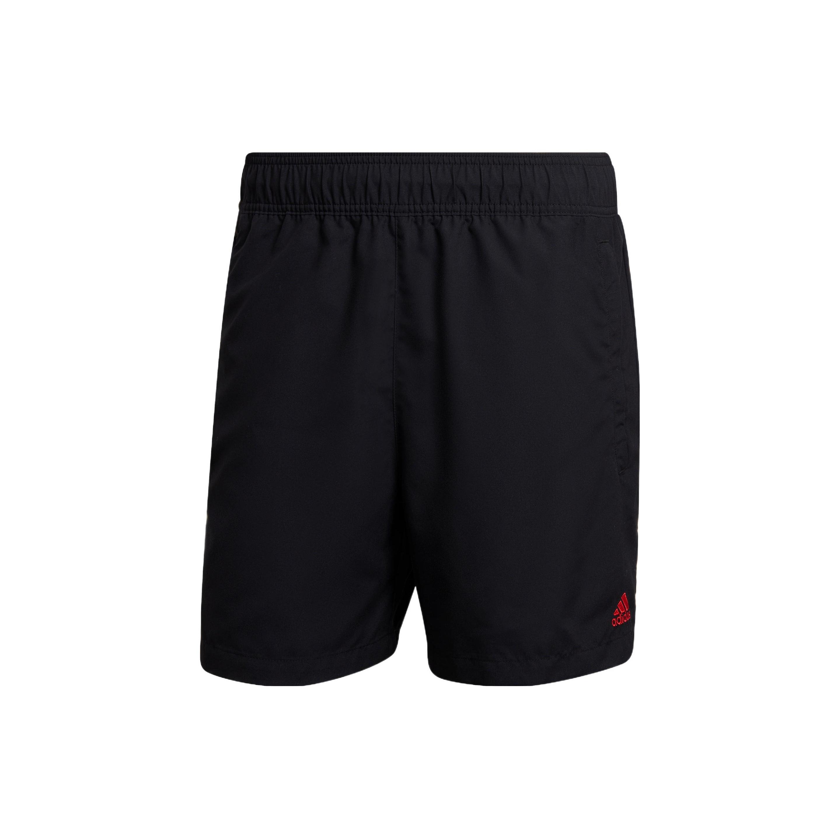 adidas Mufc Q2 Sho Casual Breathable Solid Color Manchester United Soccer/Football Shorts Black Men s H56688 S