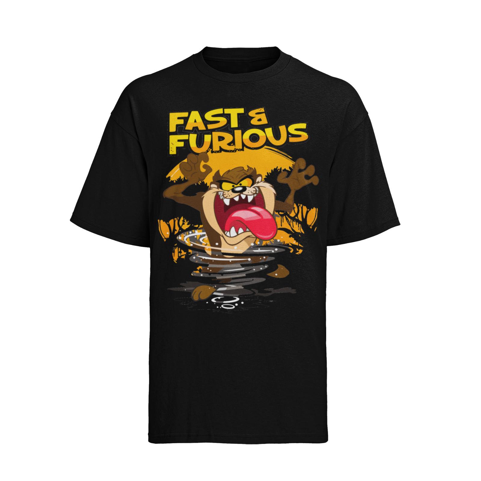 Retro Taz-Mania Cartoon Serie 90s 80s Comic Bio Baumwolle T-Shirt Mens Womens Tees Top Herren 3XL