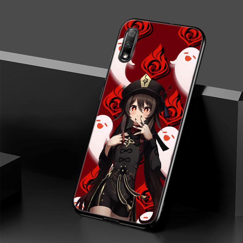 Genshin Impact Hutao Case For Huawei Honor 10X Lite 7A 8A 9X 20 Pro 7S 8C 8S 8X 9A 9C 10i 20i 30i 20E 20S 8 10 Lite Black Cover